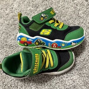 Skechers Kids Green and Black Tractor Sneakers